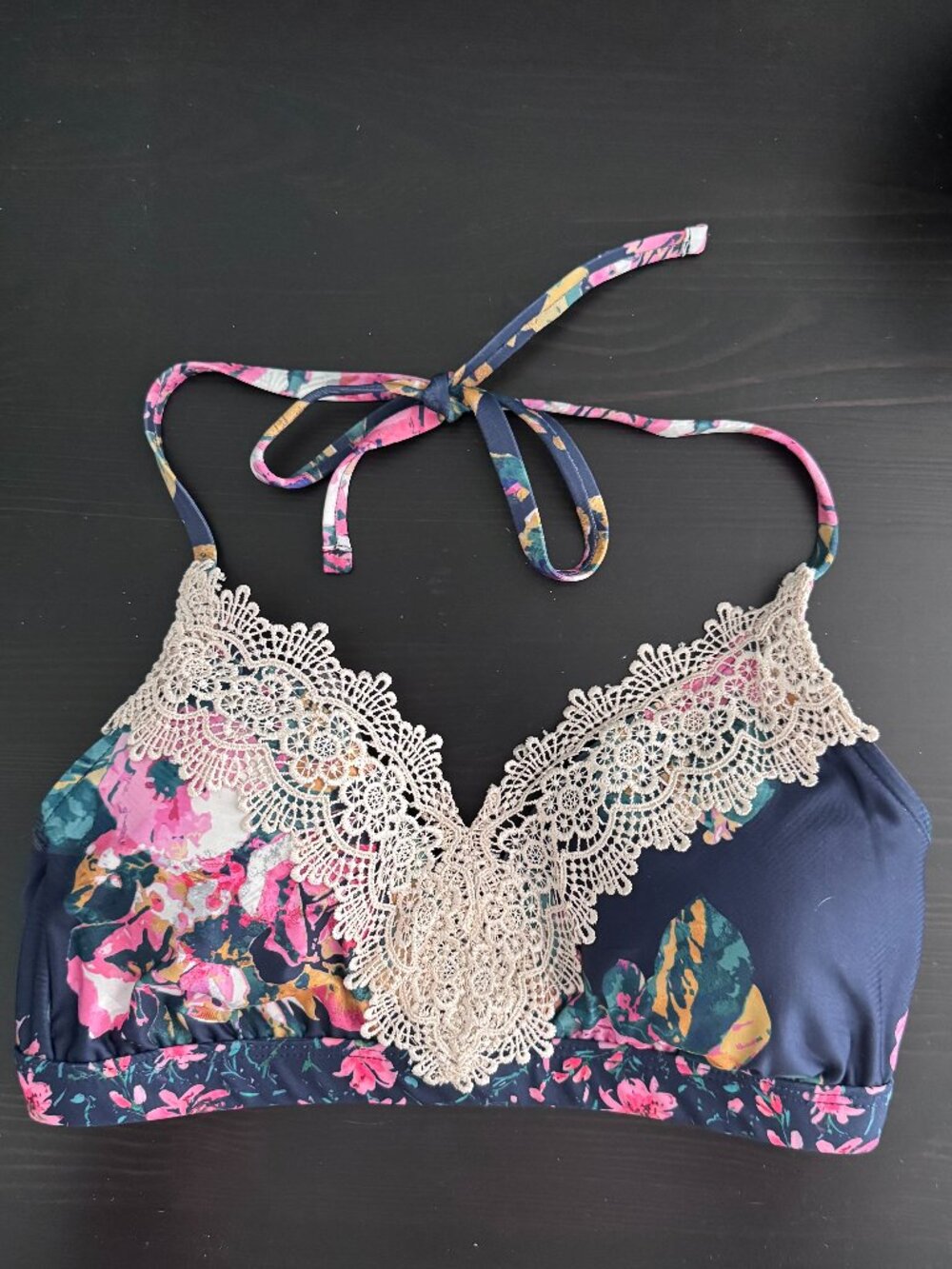 Anthropologie Alihop Lace Bikini Top XS